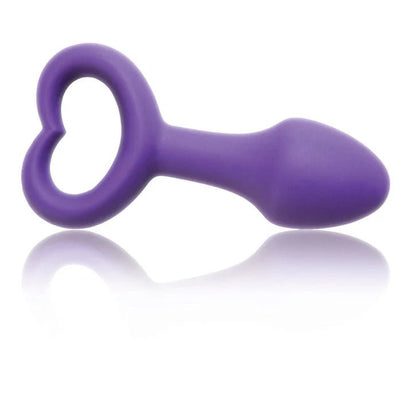 CB - X - OhMiBod LoveLife Explore 3.5" Purple Heart Silicone Butt Plug