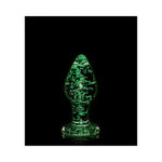 CB - X - Ouch! Glow - in - the - Dark Glass Anal Plugs