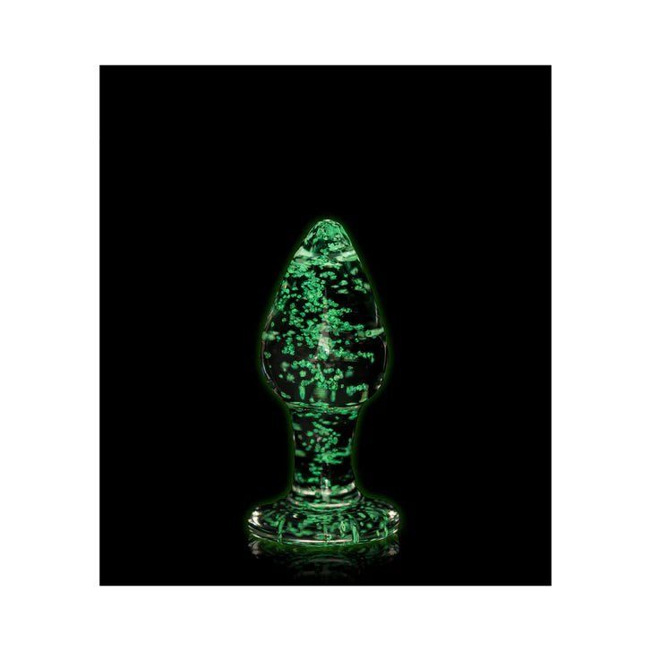 CB - X - Ouch! Glow - in - the - Dark Glass Anal Plugs