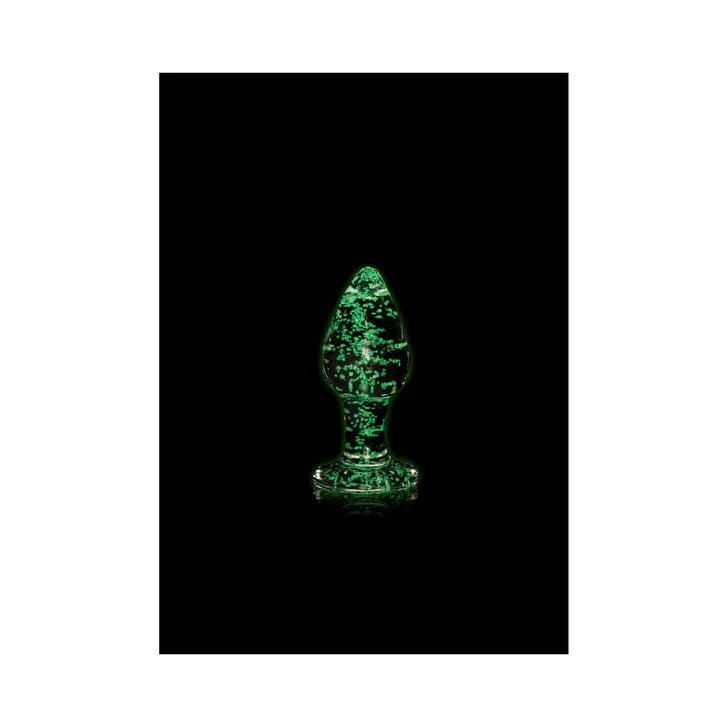 CB - X - Ouch! Glow - in - the - Dark Glass Anal Plugs