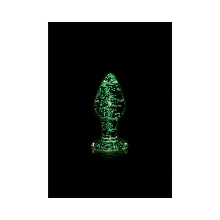 CB - X - Ouch! Glow - in - the - Dark Glass Anal Plugs