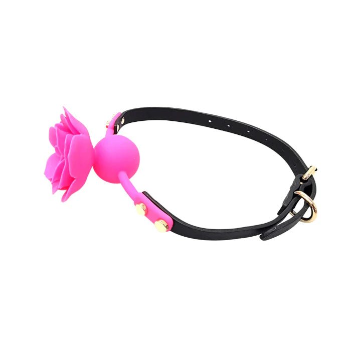 CB-X - Ple'sur Hot Pink Flower Breathable Silicone Gag