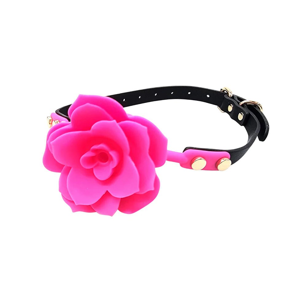 CB-X - Ple'sur Hot Pink Flower Breathable Silicone Gag