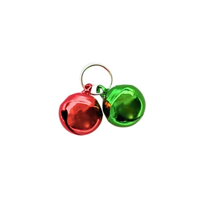 CB - X - Red and Green Double Jingle Bell Mini Chastity Cage Accessory