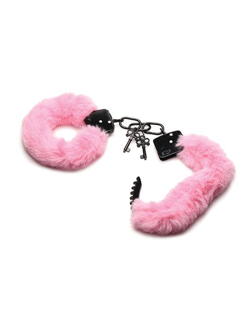 CB - X - Soft Pink Faux Fur Double - Locking Handcuffs