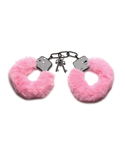 CB - X - Soft Pink Faux Fur Double - Locking Handcuffs