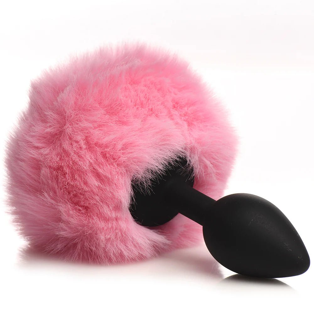 CB - X - Tailz Fluffy Bunny Tail Silicone Plug - All Colors