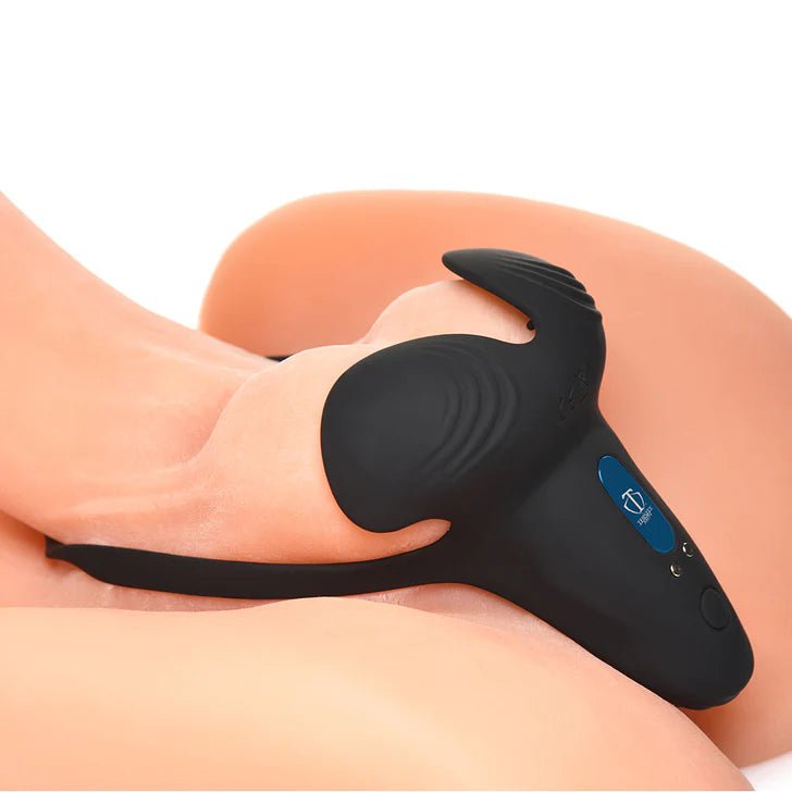 CB - X - Trinity Men Remote Controlled Taint Vibrator with Cock & Ball Ring