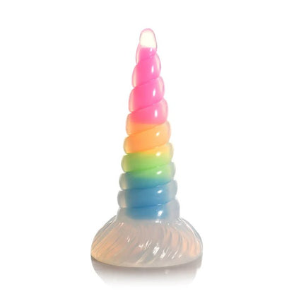 Creature Cocks 7.7" Rainbow Unicorn Glow-in-the-Dark Silicone Dildo