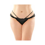 CB - X - Fantasy Lingerie Posey Lace/Microfiber Crotchless Panty - Pack of 6