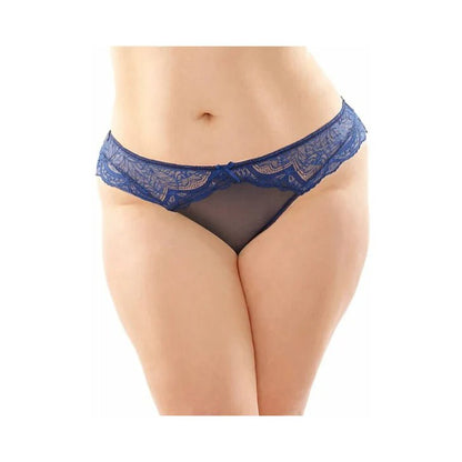 Fantasy Lingerie Posey Lace/Microfiber Crotchless Panty - Pack of 6