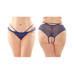 CB - X - Fantasy Lingerie Posey Lace/Microfiber Crotchless Panty - Pack of 6