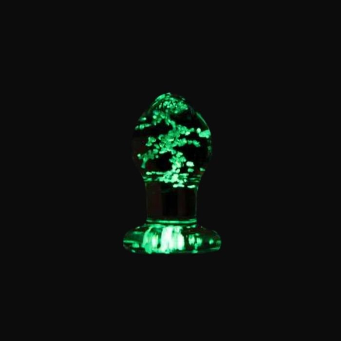CB - X - Firefly Glow - in - the - Dark 2.4" Glass Anal Plug