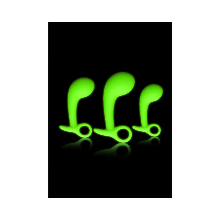 CB - X - Glow in the Dark 3 - Piece Silicone Prostate Plug Set