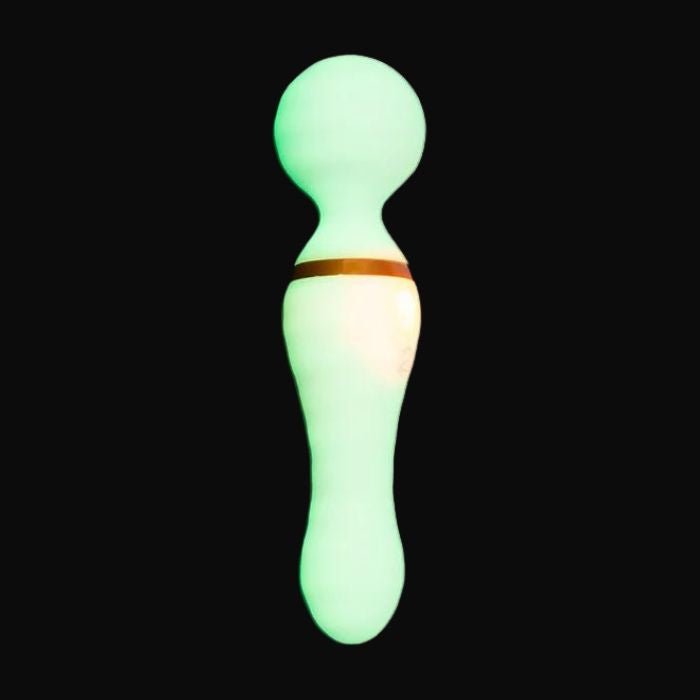 CB - X - Glow - in - the - Dark 7.7" Rechargeable Silicone Wand Vibrator