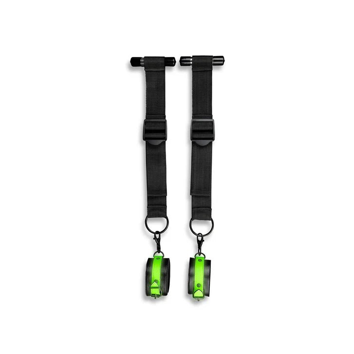 CB - X - Glow - in - the - Dark Over the Door Bondage Restraint Set