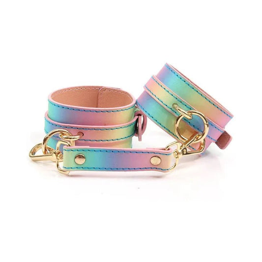 CB - X - Hello, Sexy! Hot Bitch Iridescent Rainbow BDSM Cuffs