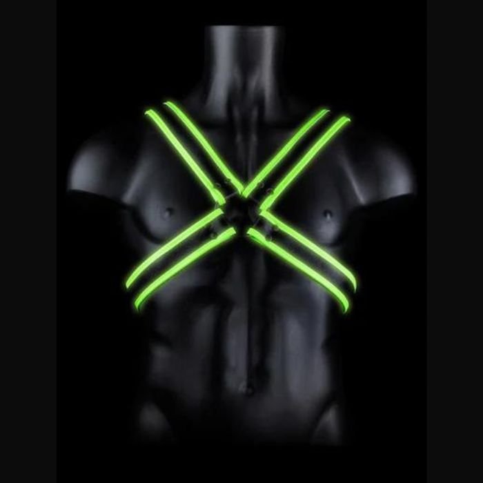 CB - X - Men's Glow - in - the - Dark Chest Harness Neon Green
