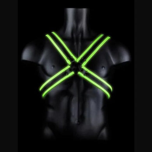 CB - X - Men's Glow - in - the - Dark Chest Harness Neon Green