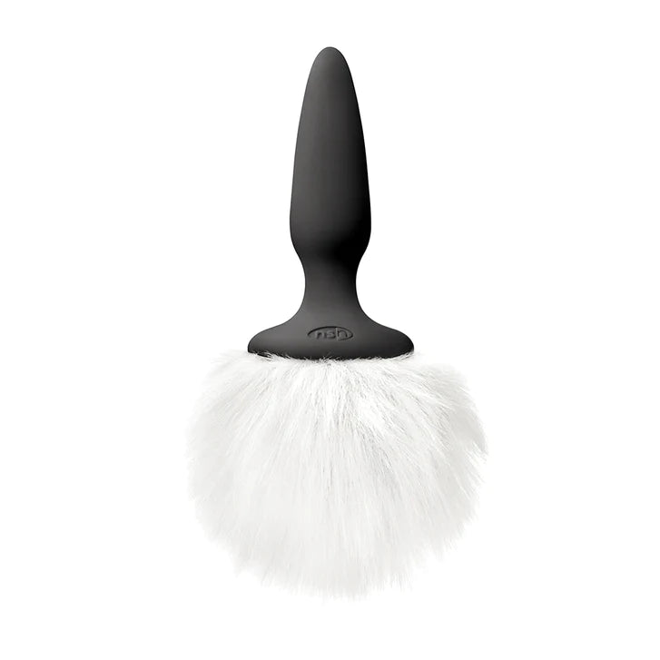 CB - X - NS Novelties Bunny Tails Mini Silicone Butt Plug - White