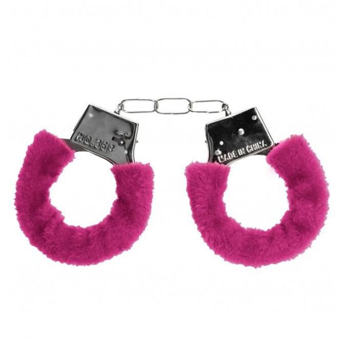 Ouch! Quick-Release Furry Hot Pink Handcuffs