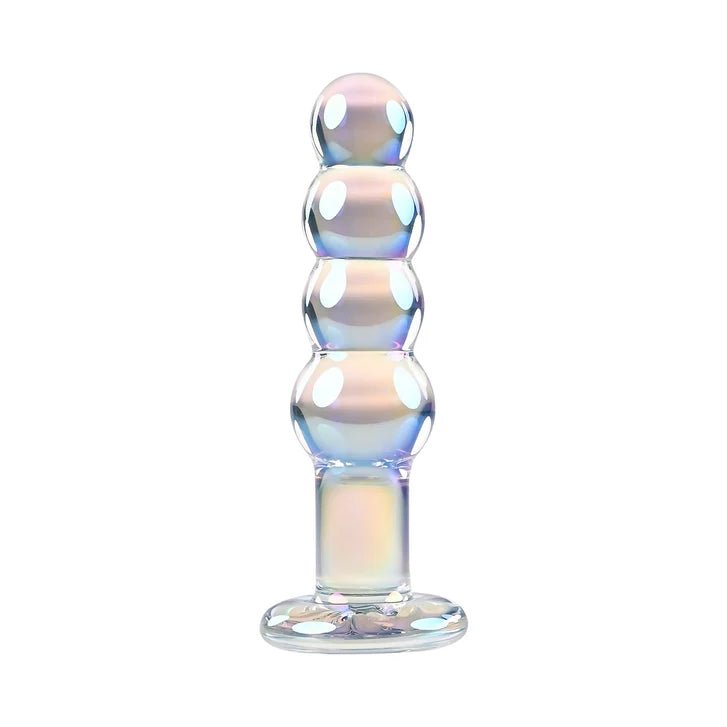 Playboy Jewels Beads Iridescent Glass Butt Plug CB-X Playboy Jewels Beads Iridescent Glass Butt Plug CB-X