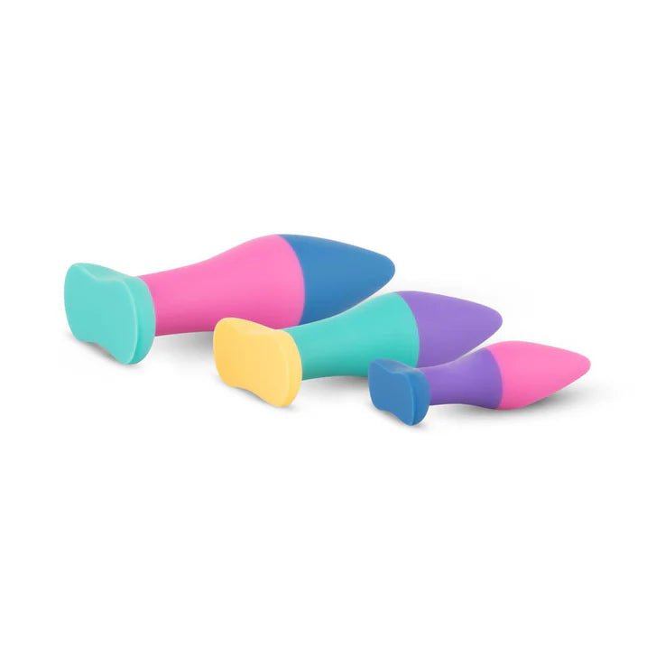 CB - X - PMV20 Koda Multicolor 3 - Piece Silicone Butt Plug Set