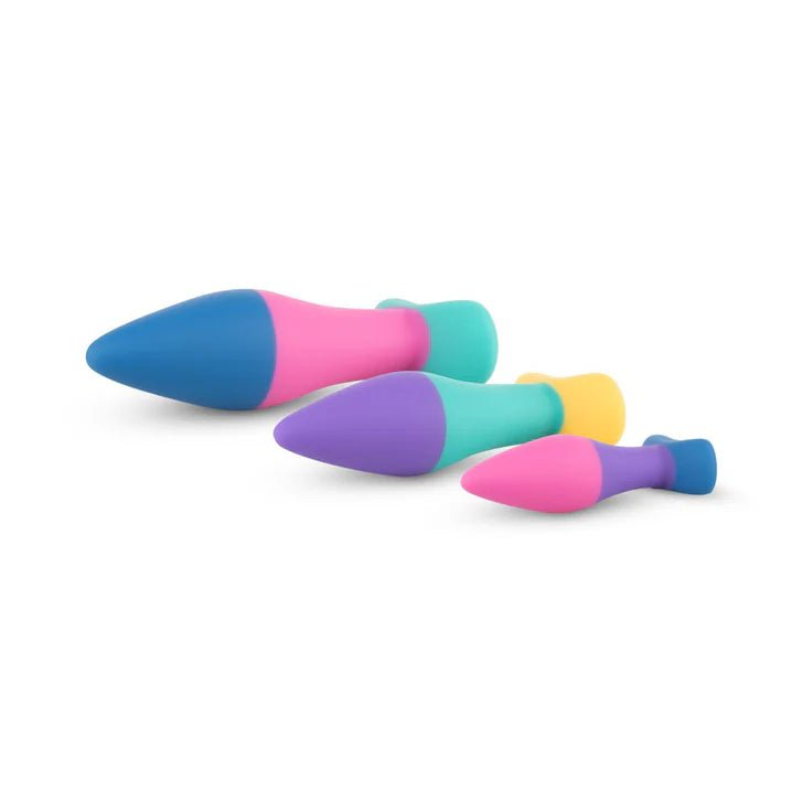 PMV20 Koda Multicolor 3-Piece Silicone Butt Plug Set