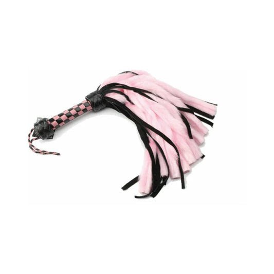 CB - X - Ruff Doggie Styles Suede & Fluff Pink Mini Flogger