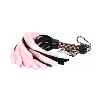 Ruff Doggie Styles Suede & Fluff Pink Mini Flogger