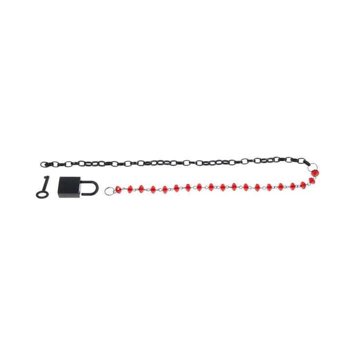 CB - X - Sex & Mischief Ex's & Oh's Crystal BDSM Choker with Lock