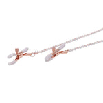 CB - X - Sex & Mischief Peaches 'n CreaMe BDSM Collar with Rose Gold Nipple Clamps