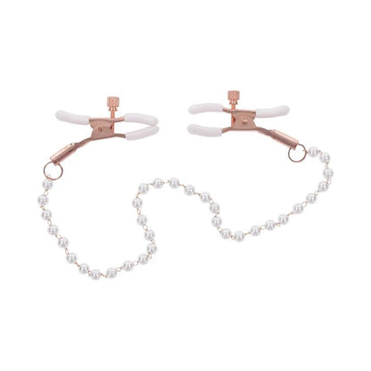 Sex & Mischief Peaches 'n CreaMe Rose Gold Pearl Nipple Clamps