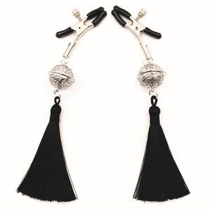 Sexy AF Black Tassel Alligator-Style Nipple Clamps