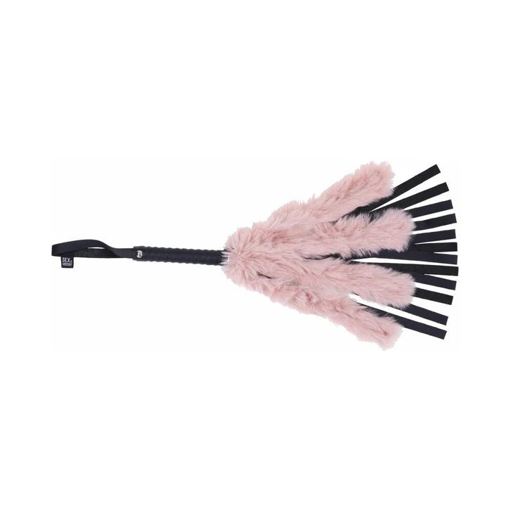 CB - X - Sportsheets Sex & Mischief Brat Black & Pink Faux Fur Flogger