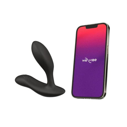 We-vibe Vector Adjustable Anal Prostate Massager and iphone with we vibe app screen