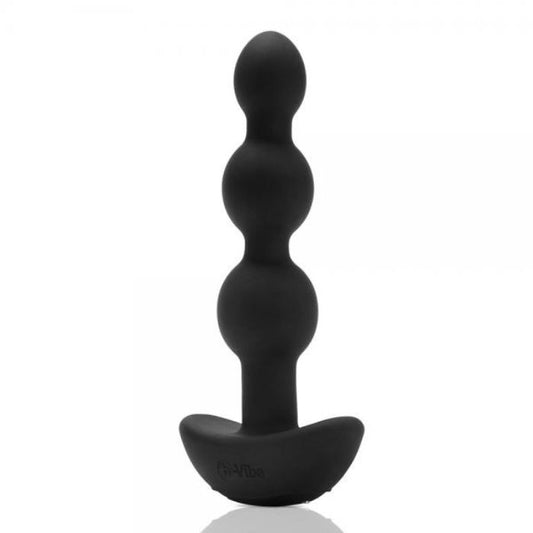 black anal beads style plug with large tapered end