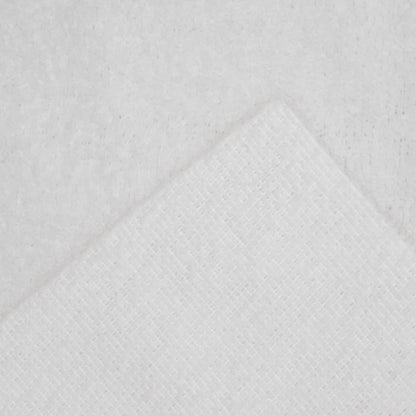 close up showing fabric details of white microfiber cloth