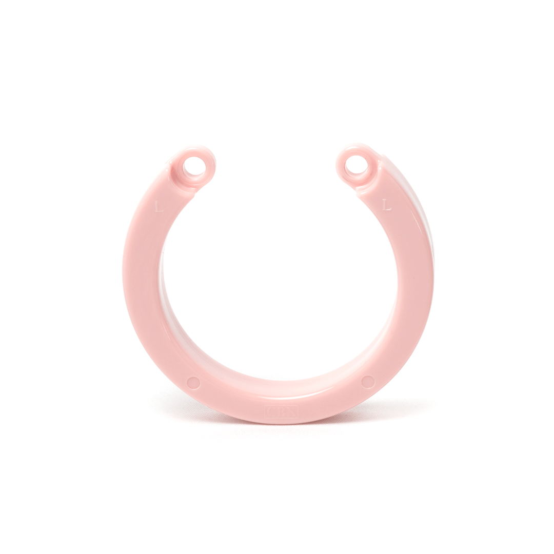 single CB-X pink Large u-ring with CBX logo imprint on ring