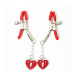 CB - X - Dangling Heart Adjustable Nipple Clamps