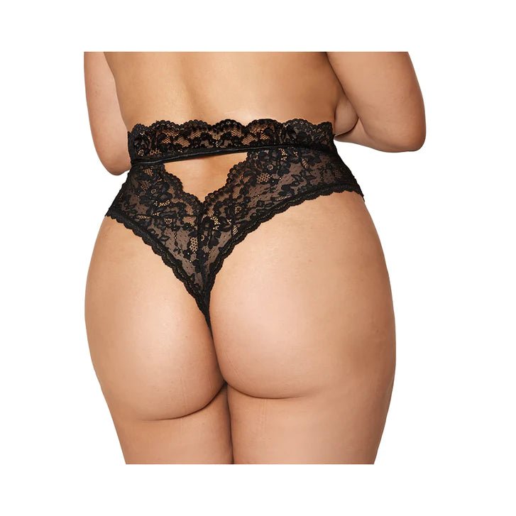 CB - X - High - Waist Scallop Lace Panty With Back Keyhole L - 3XL