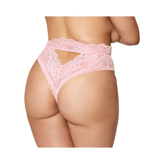 CB - X - High - Waist Scallop Lace Panty With Back Keyhole L - 3XL