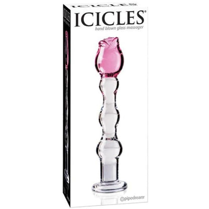 Icicles No. 12 Beaded Glass 7.75" Rose Dildo