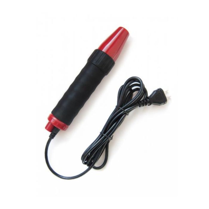 red and black electro wand handle with black power cord, standard plug.