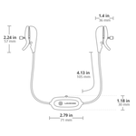 pictorial image of lovense nipple clamps with measurements