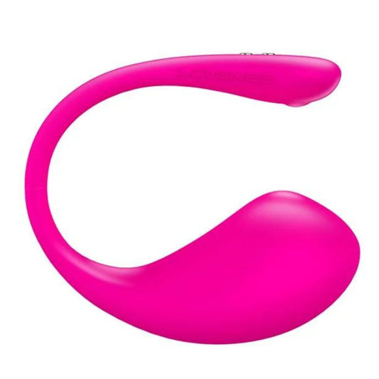 hot pink Lovense Lush 3 Insertable Egg u-shaped vibrator with one slim end and one wide end