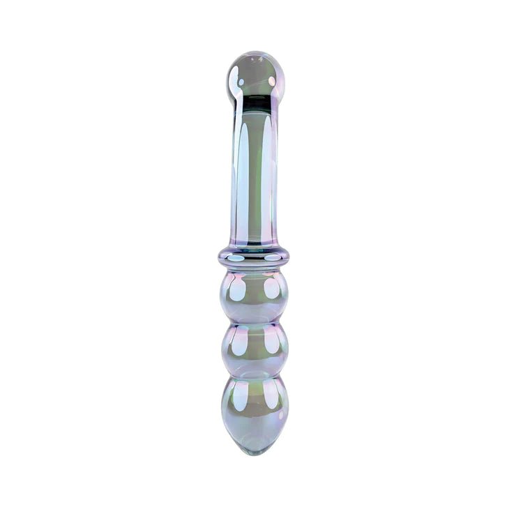 CB - X - Lustrous Galaxy Iridescent Dual - Ended Glass Dildo by Gender X