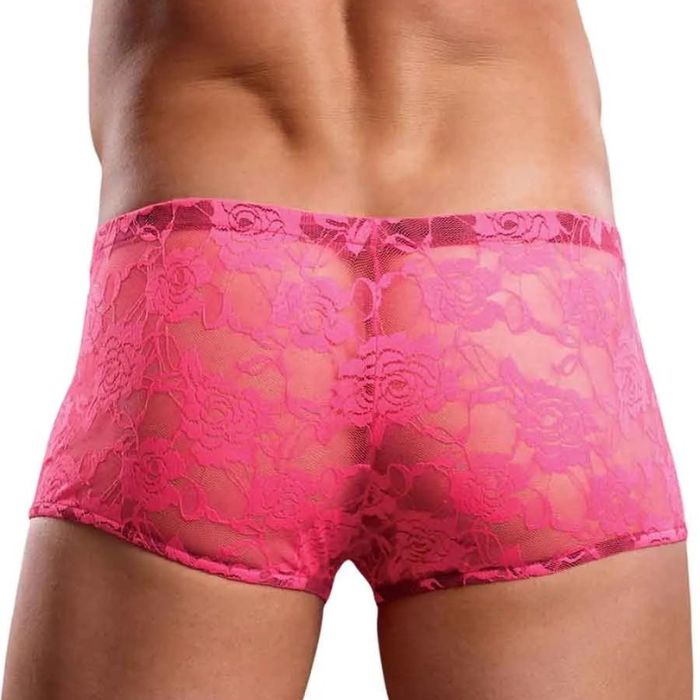 CB - X - Male Power Hot Pink Neon Lace Mini Short