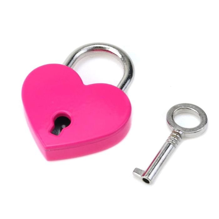 Mini Hot Pink Novelty Heart Padlock – CB-X