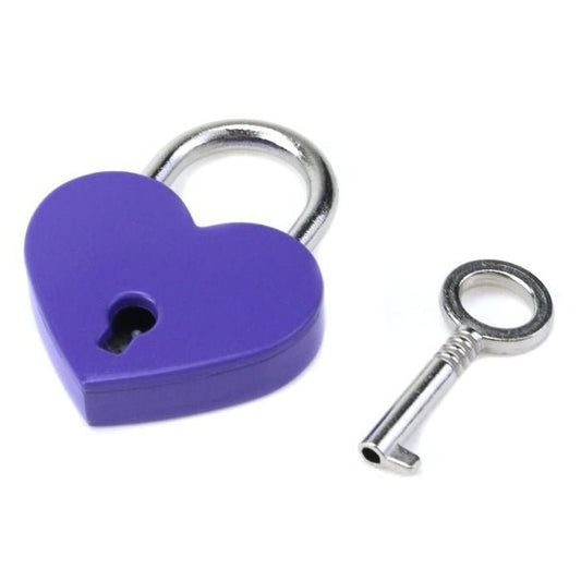 Mini Heart Padlock - Purple